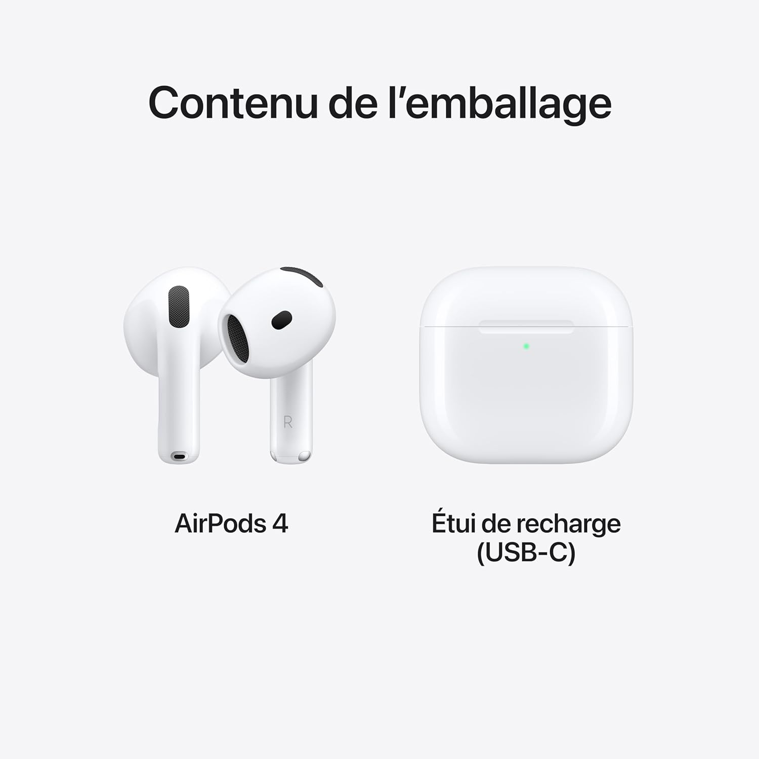 AirPods 4 Wireless Earbuds, Bluetooth Headphones, with Active Noise Cancellation, Adaptive Audio, Transparency Mode, Personalized Spatial Audio, USB-C Charging Case, Wireless Charging, H2 Chip