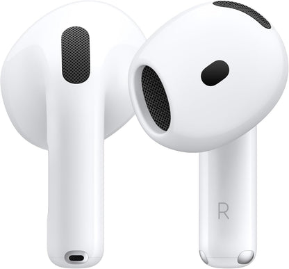 AirPods 4 Wireless Earbuds, Bluetooth Headphones, with Active Noise Cancellation, Adaptive Audio, Transparency Mode, Personalized Spatial Audio, USB-C Charging Case, Wireless Charging, H2 Chip