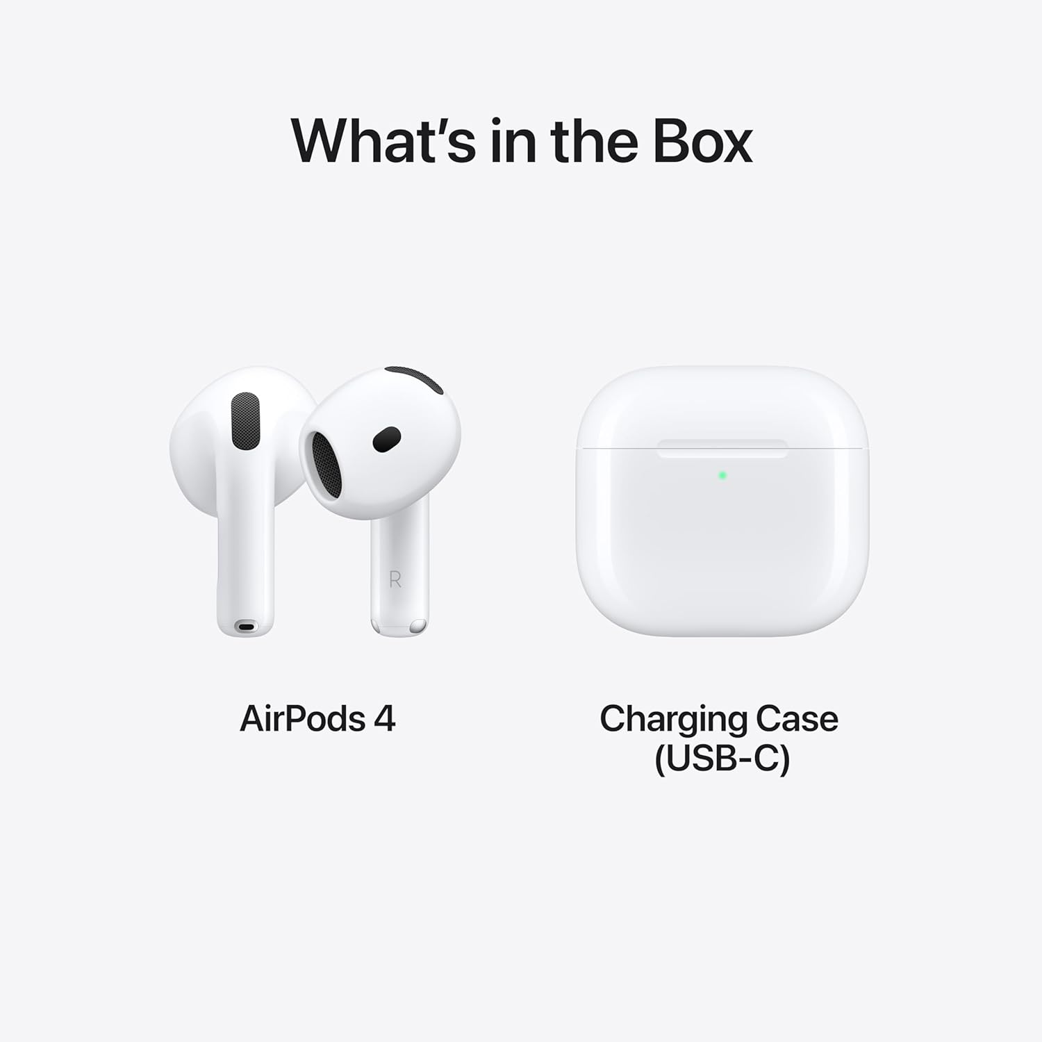 AirPods 4 Wireless Earbuds, Bluetooth Headphones, with Active Noise Cancellation, Adaptive Audio, Transparency Mode, Personalized Spatial Audio, USB-C Charging Case, Wireless Charging, H2 Chip