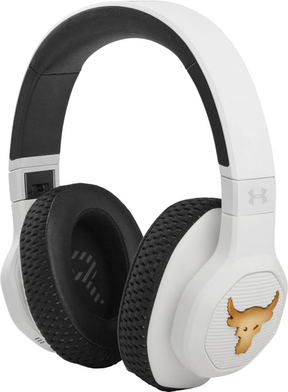 JBL - UNDER ARMOUR PROJECT ROCK WIRELESS OVER-THE-EAR HEADPHONES - WHITE