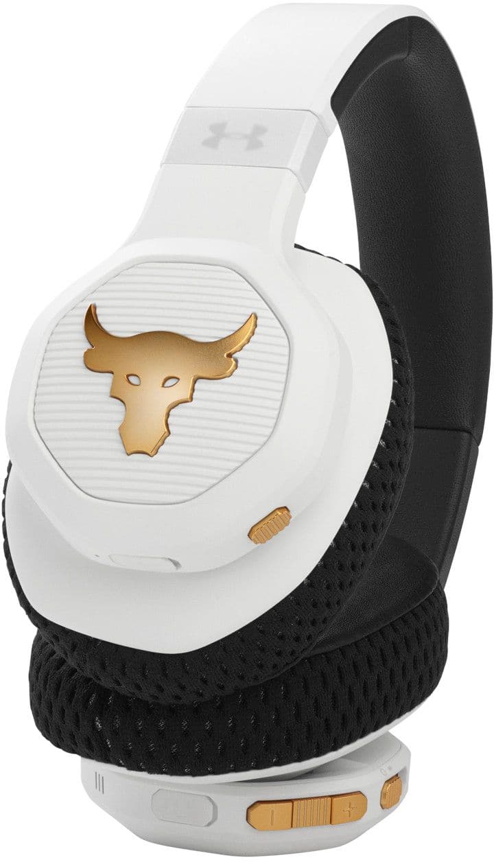 JBL - UNDER ARMOUR PROJECT ROCK WIRELESS OVER-THE-EAR HEADPHONES - WHITE