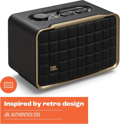 JBL Authentics 200 - Wireless Home Speaker, Built in Wi-Fi, Bluetooth and Voice Assistants, Built in Alexa and Google Assistant